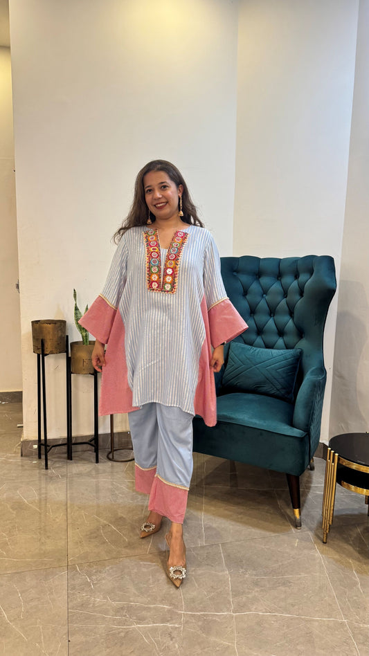 Blue Stripe Bohemian Coordset