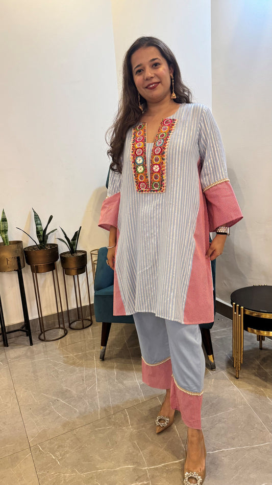 Blue Stripe Bohemian Coordset