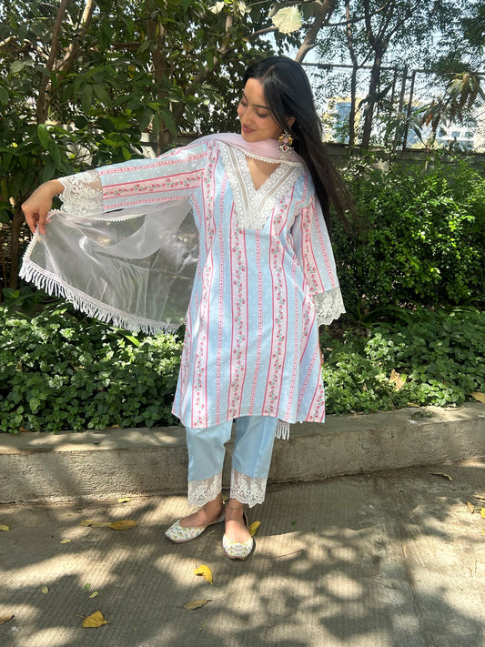 Blue Striped Raaisha Set