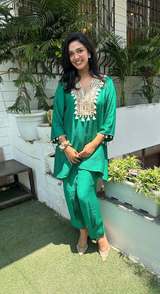 Emerald Tassel Co-ord Set