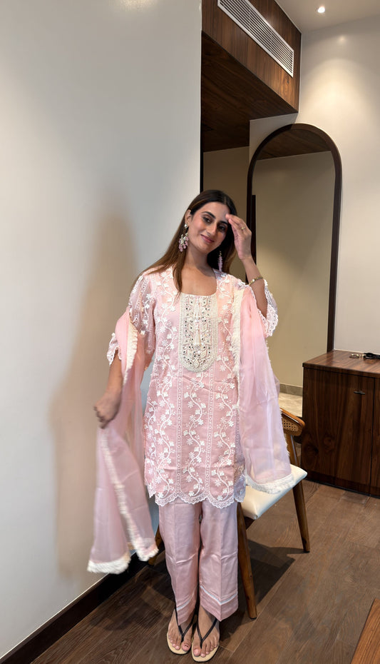 Peachish Pink Sophia Pearl Set