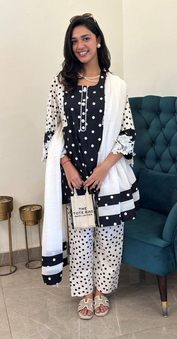 POLKA RETRO KURTA SET