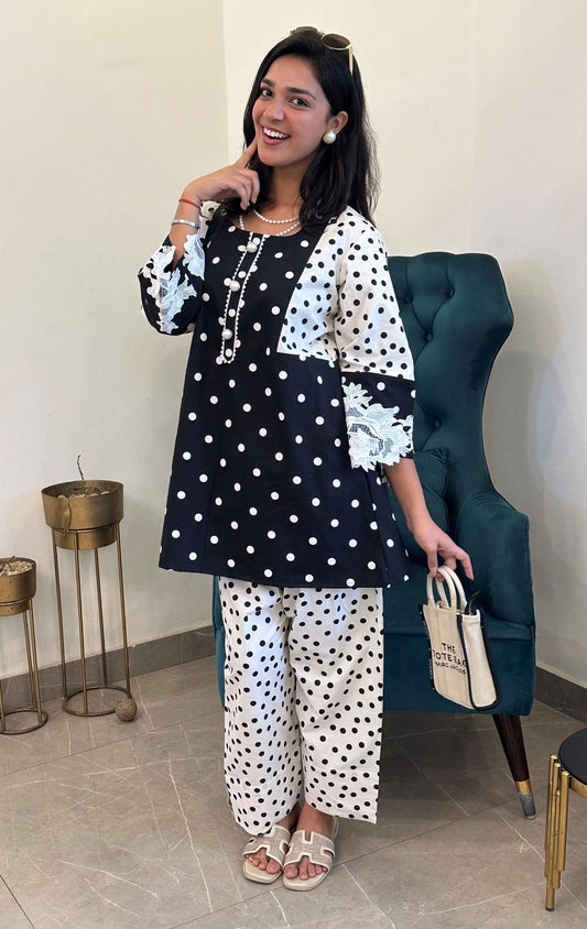 POLKA RETRO KURTA SET