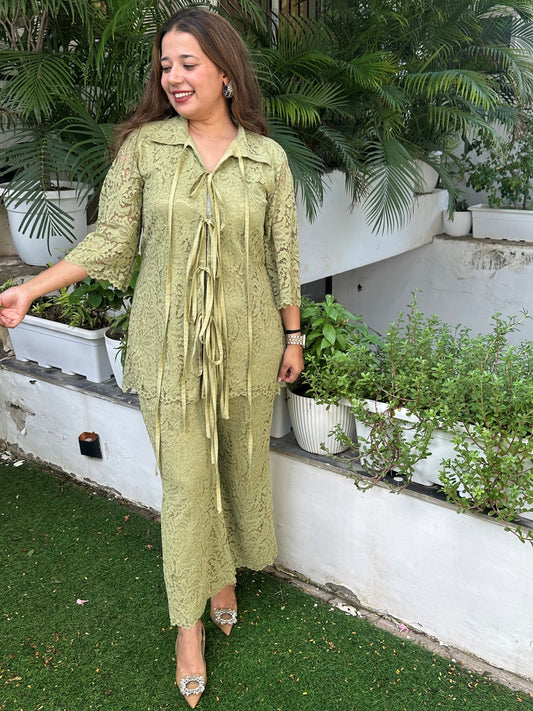 Green Candice Chantilly Coord Set