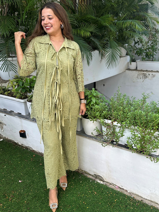 Green Candice Chantilly Coord Set
