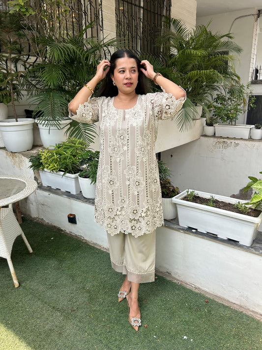 Nude Venice Co-ord set with Culottes